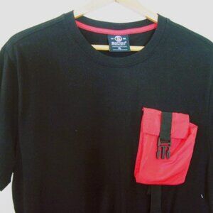 Switch Remarkable-Womens size XL-100% Cotton-Short Sleeve-Black/Red-Pocket- NEW